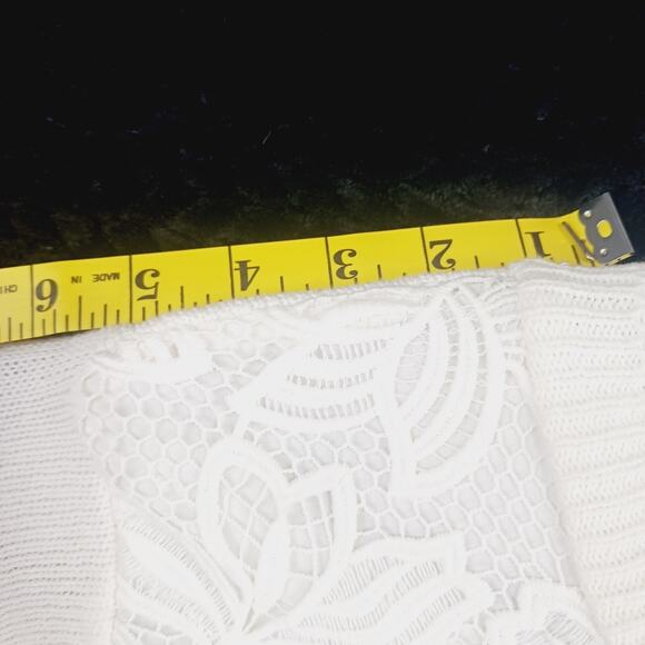 Sweater Size 18-20 Lace White Fairycore Romantic Quiet Luxury Classic Chic NWT - Picture 6 of 16